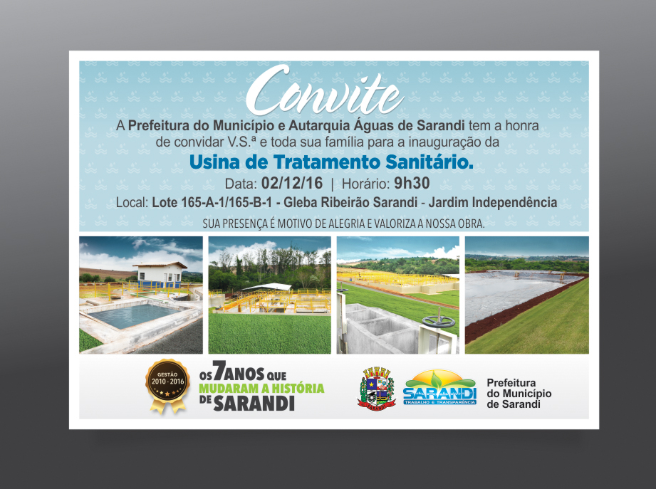 Usina de Tratamento Sanitário será inaugurada na sexta